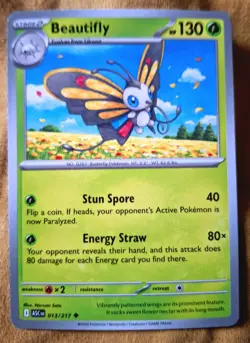 17p Auctions: Beautifly 13/217 Uncommon Regular | ME: Ascended Heroes - Pokemon - Image 1