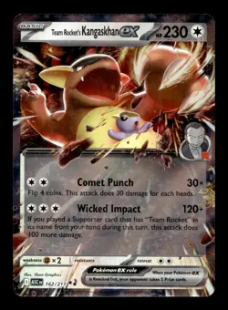 Team Rocket's Kangaskhan ex 162/217 ME: Ascended Heroes Double Rare Pokemon TCG - Image 1