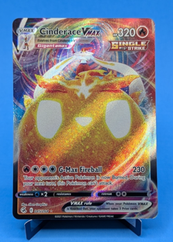 Cinderace VMAX 45/172 Pokemon TCG 2021 Ultra Rare Full‑Art Holo Fusion Strike NM - Image 1