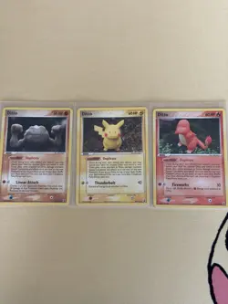 Pokemon TCG Ditto Lot 3x 2005 Pikachu Charmander Geodude - Image 1