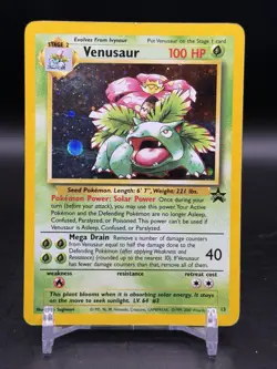 Venusaur Holo Black Star WOTC Promo #13 Pokemon English HP - Image 1