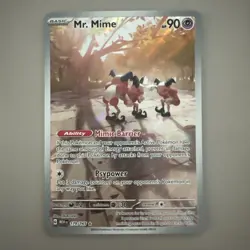 Mr. Mime 179/165 Scarlet & Violet 151 Illustration Rare Full Art Pokemon - Image 1