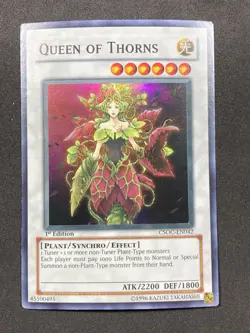 Yu-Gi-Oh! TCG Queen Of Thorns CSOC-EN042 Super Rare 1st Edition Moderate Play - Image 1