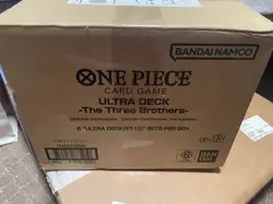 ONE PIECE: The Three Brothers Ultra Deck Box ST-13 CASE 6 Decks SEALED - Image 1