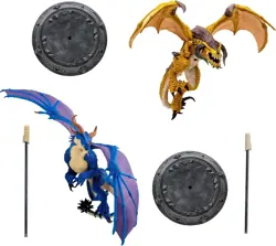 WORLD OF WARCRAFT McFarlane Toys Bronze Proto-Drake and Blue Highland Drake 2pk - Image 5
