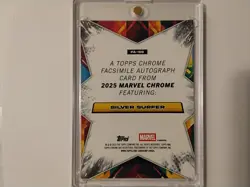 2025 TOPPS CHROME MARVEL FACSIMILE AUTO ORANGE /25 SILVER SURFER #FA-SS SSP - Image 2