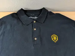 WeLoveFine x World of Warcraft Alliance Polo Shirt Men's Large Black - Image 1