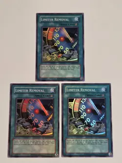 Limiter Removal RP02-EN015 x3 Super Rare Yugioh Set Retro Pack 2 Unlimited Mint - Image 1