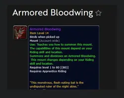 Armored Bloodwing 🔥 Wow Mounts 🔥 World of Warcraft 🔥 US 🔥 NA - Image 2