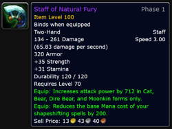 Staff of Natural Fury - WoW Nightslayer Horde & Alliance TBC (Read description) - Image 1