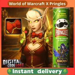 World of Warcraft - Crimson Bow Tie - WoW Loot TCG Item 🎀 Pringles Exclusive 🎀 - Image 1