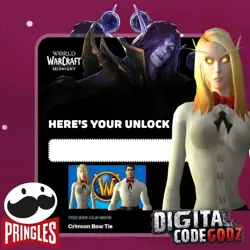 World of Warcraft - Crimson Bow Tie - WoW Loot TCG Item 🎀 Pringles Exclusive 🎀 - Image 3