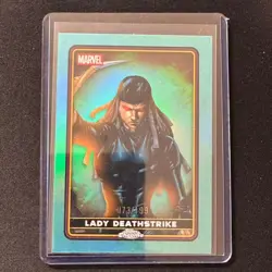 👟LQ 2025 TOPPS CHROME DEADPOOL AQUA REFRACTOR LADY DEATHSTRIKE /199 - Image 1