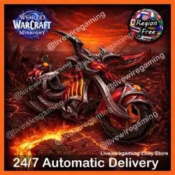 HATEFORGED BLAZECYCLE - Dew - World of Warcraft Mount Reward Item - Image 1