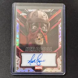 👟LQ 2025 TOPPS CHROME DEADPOOL DOGPOOL AUTO HEADPOOL /75 - Image 1