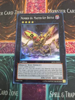 Yugioh Number 66: Master Key Beetle JOTL-EN054 Super Rare 1st Edition Near Mint - Image 1