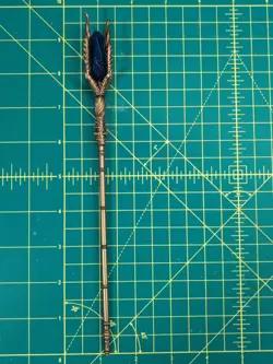 Mythic Legions Four Horsemen Poxxus Blue Magic Crystal Gold Staff "I SHIP DAILY" - Image 1