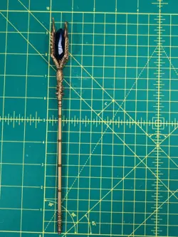 Mythic Legions Four Horsemen Poxxus Blue Magic Crystal Gold Staff "I SHIP DAILY" - Image 2