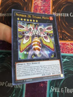 Yugioh Number 28: Titanic Moth DUSA-EN013 Ultra Rare 1st Edition Near Mint - Image 2