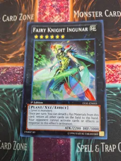Yugioh Fairy Knight Ingunar LVAL-EN055 Super Rare 1st Edition Near Mint - Image 1