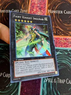 Yugioh Fairy Knight Ingunar LVAL-EN055 Super Rare 1st Edition Near Mint - Image 2