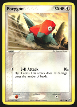 Porygon 69/115 EX Unseen Forces Pokemon Card NM - Image 1