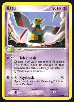 Xatu 49/115 EX Unseen Forces Pokemon Card MP - Image 1