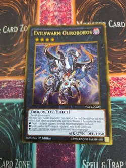 Yugioh Evilswarm Ouroboros PGL3-EN072 Gold Rare 1st Edition Near Mint - Image 1