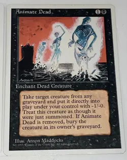 MTG Strip Mine, Animated Dead & More 1995 Vtg Magic The Gathering Card Lot Of 7 - Image 3