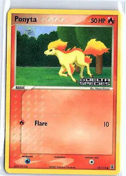 Ponyta 78/113 Reverse Holo Stamp Delta Species - Pokemon Card NM - Image 1