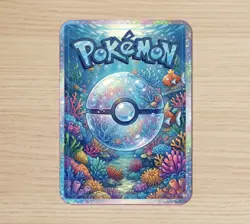 Pokemon Water Type PIKACHU Trading Card Glossy Front Only 50 Printed - Image 2