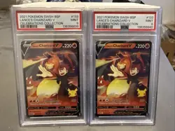 Pokemon TCG Lance's Charizard V Celebrations Full Art SWSH133 PSA 9 (1card) - Image 1