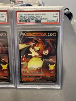 Pokemon TCG Lance's Charizard V Celebrations Full Art SWSH133 PSA 9 (1card) - Image 3