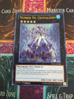 Yugioh Number 94: Crystalzero DUSA-EN006 Ultra Rare 1st Edition Near Mint - Image 1