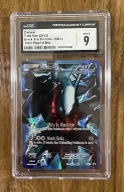 CGC Mint 9 Darkrai BW73 Black Star Promo Team Plasma Holo Pokemon Card - Image 1