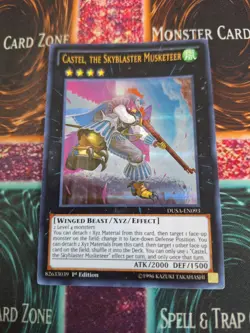 Yugioh Castel, the Skyblaster Musketeer DUSA-EN093 Ultra Rare 1st Edition NM - Image 1