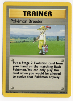 Pokemon Breeder 76/102 Base Set Pokemon Card - Image 1