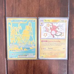 Pokemon Wo-Chien EX & Raichu Holo Card Lot PAF Set 2 Cards English 2024 - Image 1
