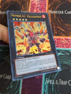 Yugioh Number 61: Volcasaurus ZTIN-EN002 Ultra Rare 1st Edition Near Mint - Image 2