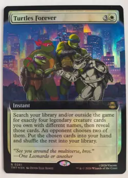 MTG Turtles Forever, Foil Extended Art, NM/Unplayed, TMNT - Image 1
