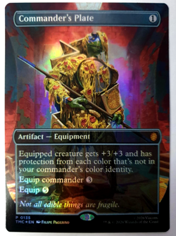Commander's Plate - FOIL Borderless Promo - MTG Teenage Mutant Ninja Turtles NM - Image 1