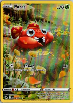 Paras 2023 Pokemon Sword & Shield Crown Zenith Galarian Gallery Full Art #GG32 - Image 1