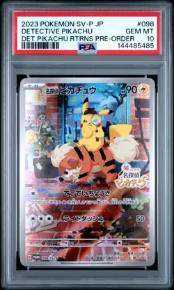 Detective Pikachu PSA 10 2023 Pokemon Japanese Sv-P Promo #098 - Image 1