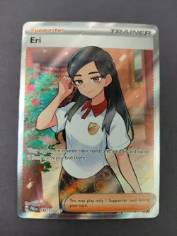 Pokemon TCG Prismatic Evolutions Eri Full Art Trainer Ultra Rare Card 136/131 NM - Image 1