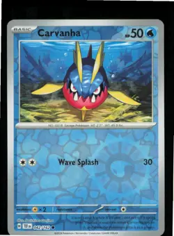 Carvanha 042/162 Common Temporal Forces Pokemon Reverse Holo Near Mint - Image 1