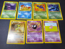 Pokemon Fossil Card Lot 7 cards-Uncommon Cards--Vintage 1999 Pokemon TCG - Image 1