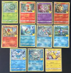 Pokemon McDonald’s 25th Anniversary Promo Holo Lot (11) Pikachu + More MP-HP - Image 1