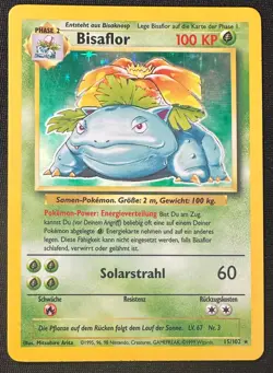 1999 German Pokemon Base Set Bisaflor / Venusaur Holo 15/102 WOTC Vintage - Image 1