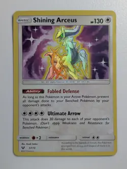 Near Mint 2017 Pokemon Sun & Moon Shining Legends Shining Arceus 57/73 - Image 1