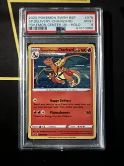 2022 Black Star Promo Special Delivery Charizard 075 Pokemon Center Holo PSA 9 - Image 1